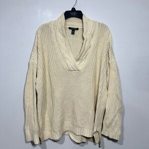Lauren Ralph Lauren Cable Knit Heavyweight Cotton Women’s Sweater Size XL